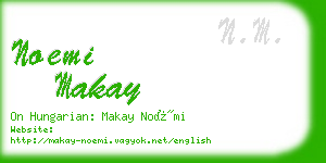 noemi makay business card